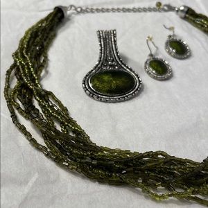 Green Beaded Necklace